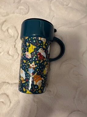 Disney Seven Dwarfs Teal Ceramic Travel Mug
